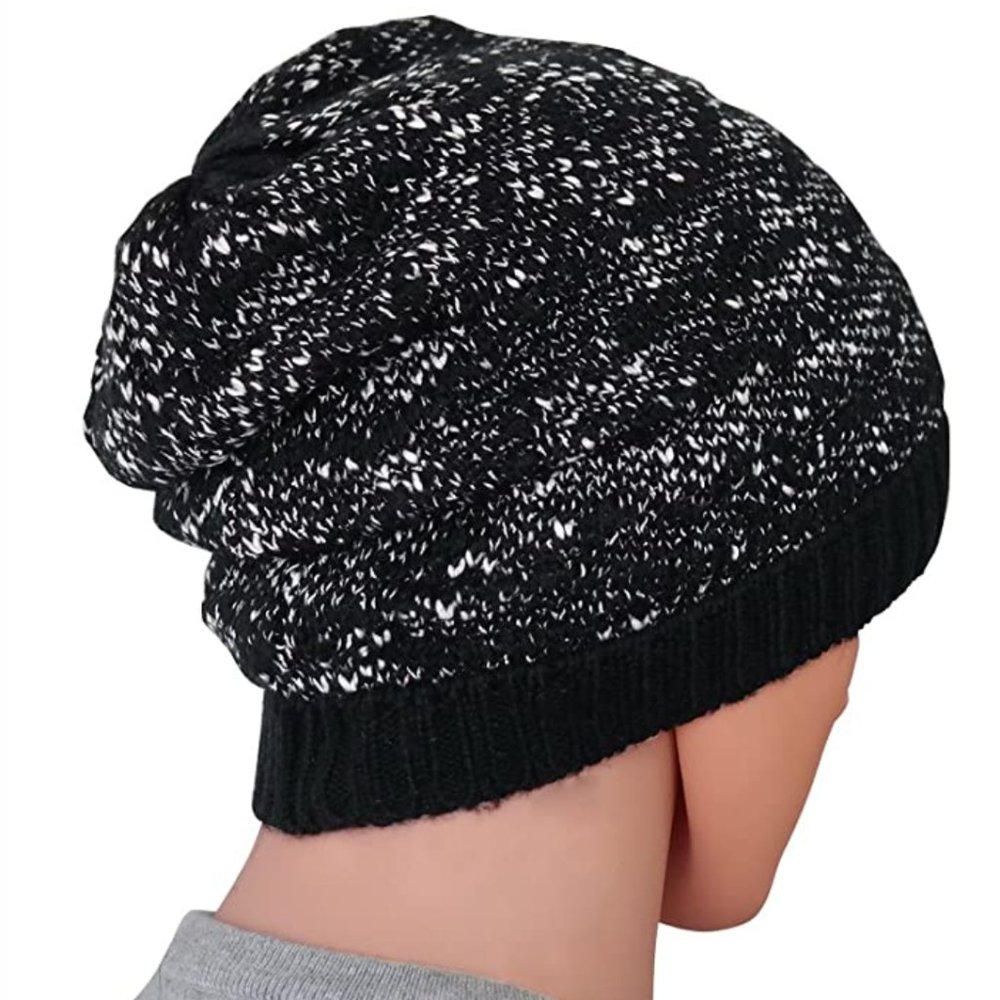 Cable Knit Slouchy Beanie Men